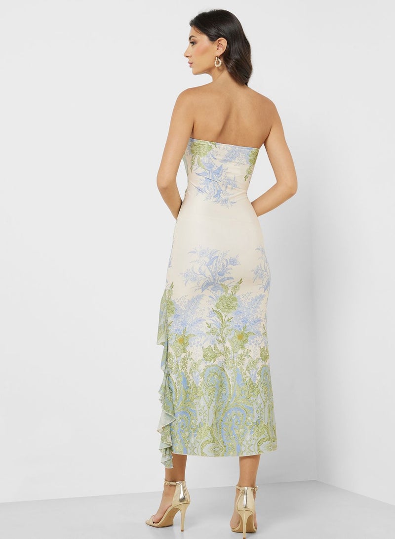 ELLA Floral Strapless Dress - Image 2