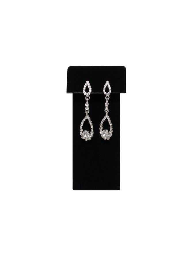 MOOCA 6 Black Velvet Earring Stand Showcase Displays Earring Jewelry Display Stands, 3 1/4 in H, Black Velvet - Image 4