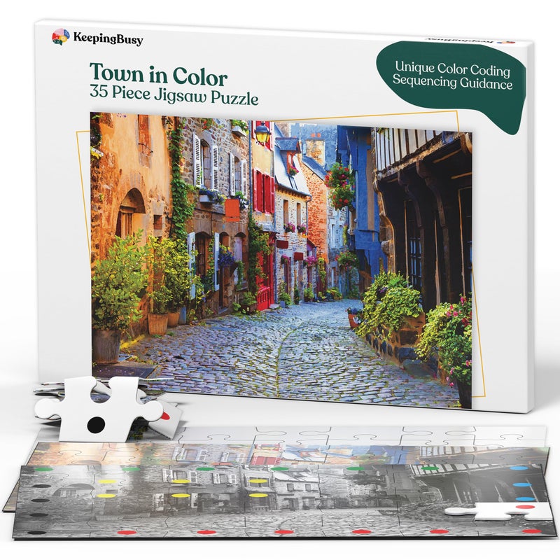 Keeping Busy Large Piece Puzzles for Seniors Puzzles for Dementia Patients Color Coded Templates Dementia Activities for Seniors Alzheimers Products for Elderly Alzheimers Activities - Image 2