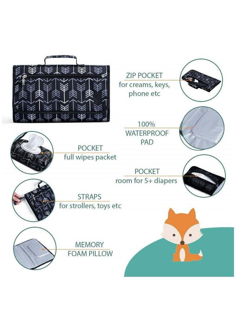 Portable Changing Pad for Baby Diaper Bag or Changing Table Pad One-Hand Diaper Change Pad Baby Gifts Newborn Baby Essentials Unisex Baby Stuff - Image 3