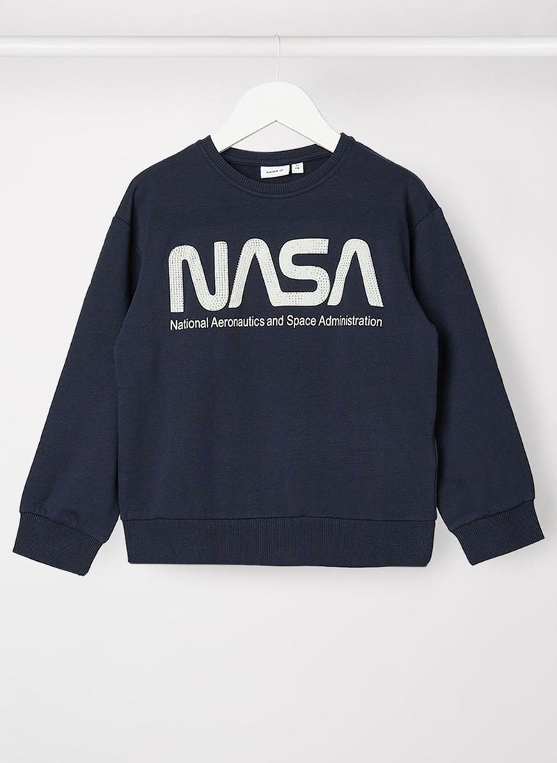 NAME IT - Kids Nasa Long Sleeve Sweatshirt - Image 1