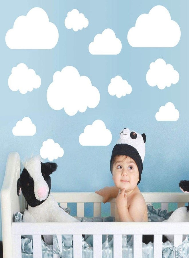 JURUOXIN Clouds Vinyl Wall Art Sticker Decal Kids Room Nursery Decoration Self Adhesive Vinyl Decals Wall Sticker Kids Room Bedroom Pack of 20Pcs. (White) - Image 2