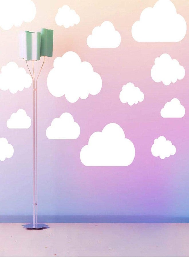 JURUOXIN Clouds Vinyl Wall Art Sticker Decal Kids Room Nursery Decoration Self Adhesive Vinyl Decals Wall Sticker Kids Room Bedroom Pack of 20Pcs. (White) - Image 1