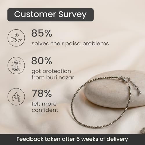 Astrotalk Raw Pyrite Anklet Set of 2 | Stone of Money, Protection & Power | Pyrite Anklet for Women | Best Gift Items | Spiritual Jewellery for Women | Valentine Gift for Girlfriend - Image 4