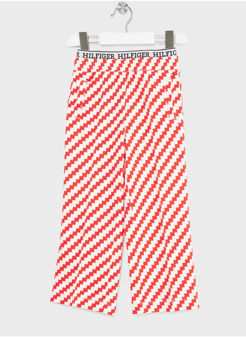 TOMMY HILFIGER Kids Logo Wide Leg Sweatpants  - Image 1