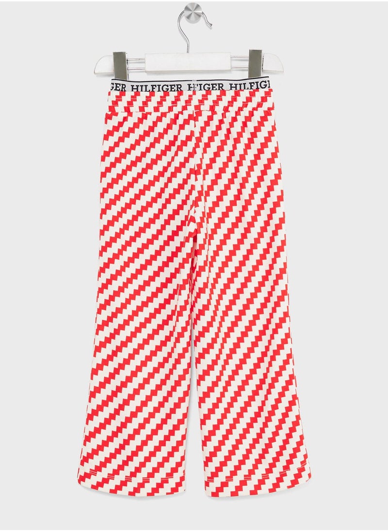 TOMMY HILFIGER Kids Logo Wide Leg Sweatpants  - Image 2