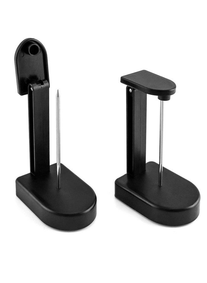 QWORK Paper Memo Holder Receipt Holder, 2 Packs Black Receipt Invoice Spike Stick Bill Fork Memo Note Spike With Safety Cap And Base - Image 1