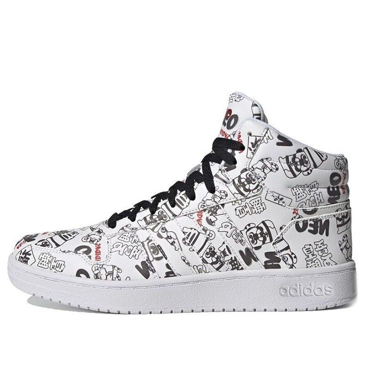 adidas Hoops 2.0 Mid 'White Black Red' - Image 1