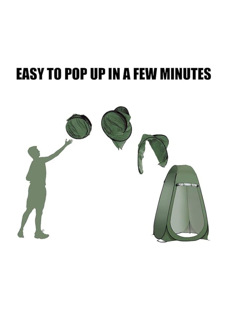 BLOOMING TIME Full Privacy Portable Cloth Changing Tent (190cm) - Green with Silver Coat Inside, Multi-Purpose for Shower, Camp Toilet, Outdoor Use  - Image 2