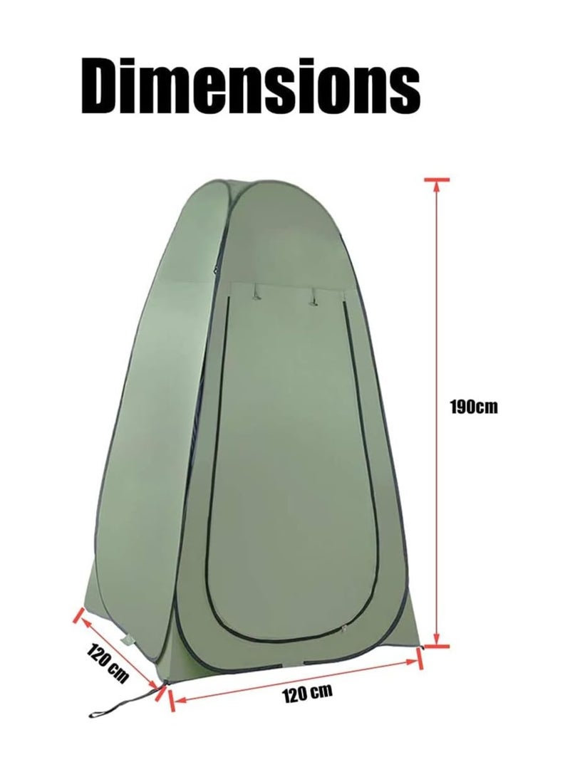 BLOOMING TIME Full Privacy Portable Cloth Changing Tent (190cm) - Green with Silver Coat Inside, Multi-Purpose for Shower, Camp Toilet, Outdoor Use  - Image 3