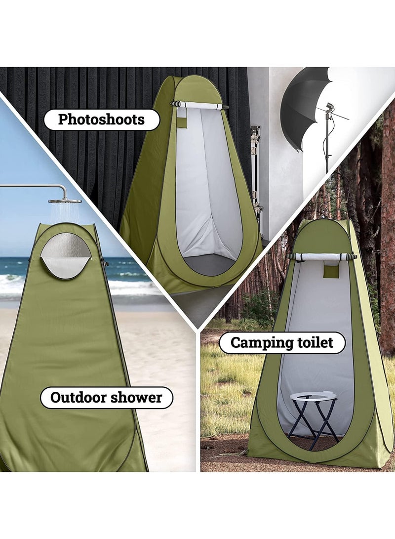 BLOOMING TIME Full Privacy Portable Cloth Changing Tent (190cm) - Green with Silver Coat Inside, Multi-Purpose for Shower, Camp Toilet, Outdoor Use  - Image 4