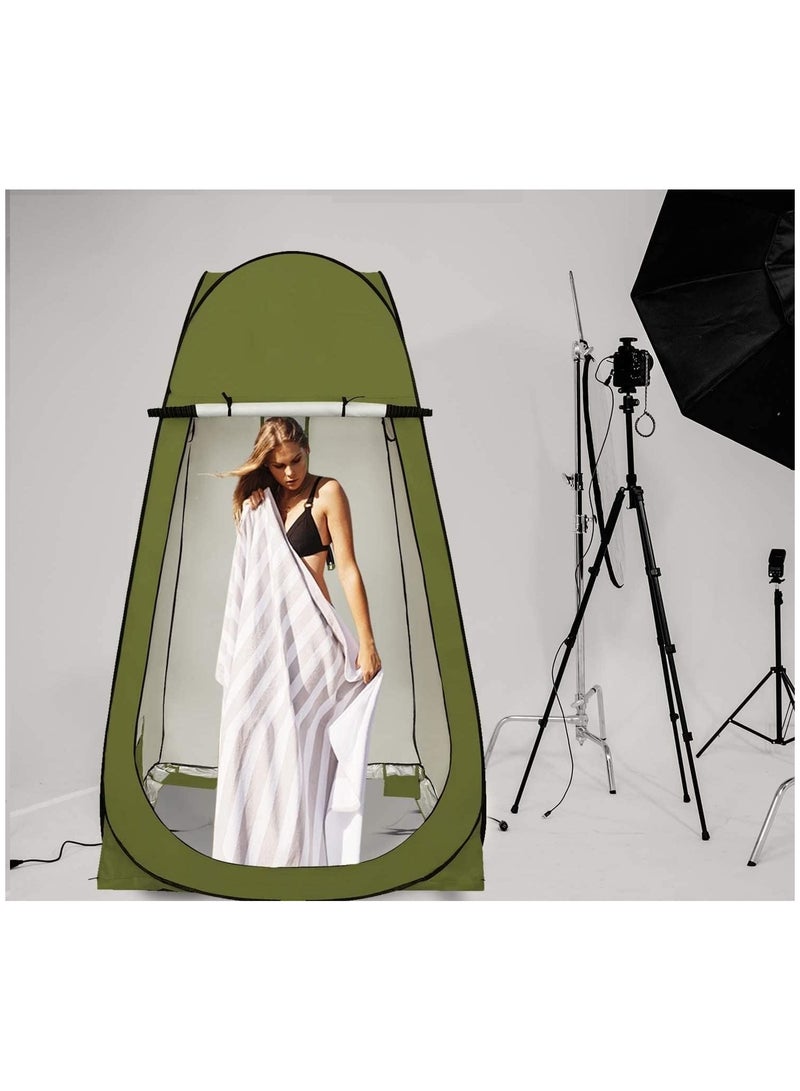 BLOOMING TIME Full Privacy Portable Cloth Changing Tent (190cm) - Green with Silver Coat Inside, Multi-Purpose for Shower, Camp Toilet, Outdoor Use  - Image 5