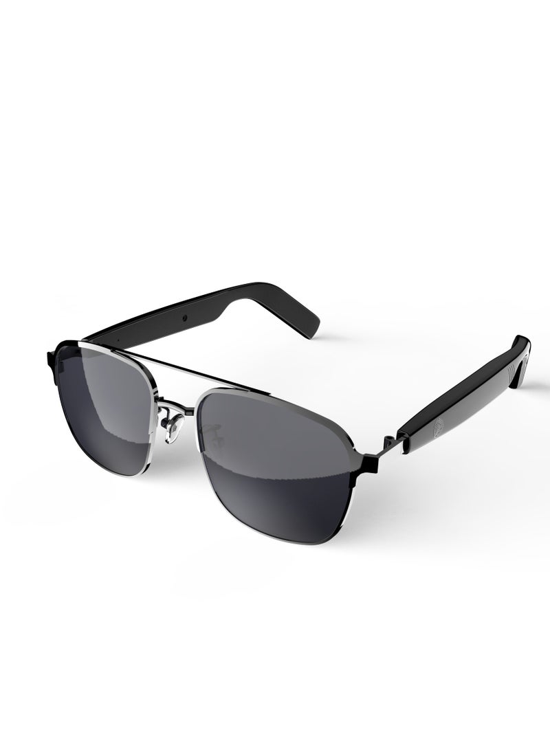 porodo Vista Smart Audio Glasses/ Clear Vision & Immersive Sound/ Music Playback/ Hands-Free Calling/ High Fidelity Audio/ Open Ear Audio, Instant Touch Activation/UV400 Smart Glasses - Black - Image 1