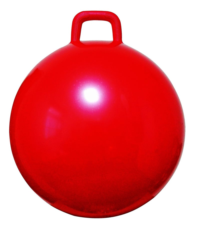 AppleRound Space Hopper Ball with Air Pump 28in70cm Diameter for Age 13 Kangaroo Bouncer Bouncy Ball with Handle Hippity Hoppity Hopball for Teens Adults Plain Color Red - Image 3