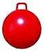 AppleRound Space Hopper Ball with Air Pump 28in70cm Diameter for Age 13 Kangaroo Bouncer Bouncy Ball with Handle Hippity Hoppity Hopball for Teens Adults Plain Color Red - Image 2
