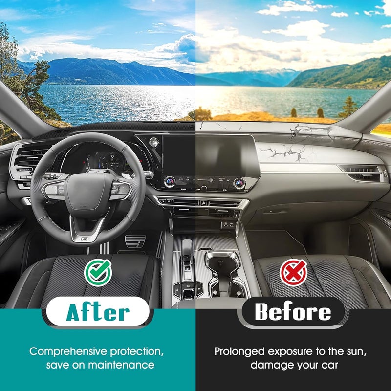 FIILINES Dash Cover for 2023-2025 Lexus RX RX350 RX350h RX500h, Dashboard Mat Accessories Dash Cover Sunshade Nonslip Mesh Protector No Glare Black - Image 4