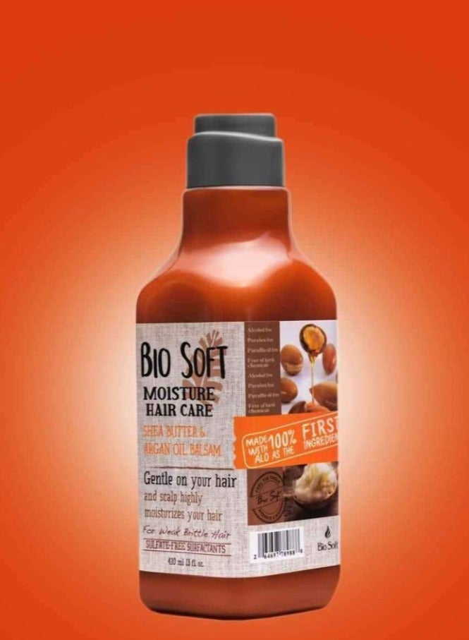 Bio Soft Moisture Hair Care Whit Shea Butter & Argan Oil Balasm -490 ML - Image 1