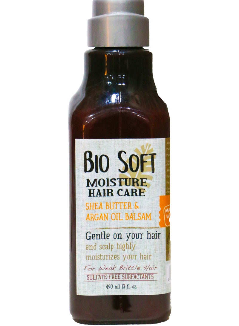 Bio Soft Moisture Hair Care Whit Shea Butter & Argan Oil Balasm -490 ML - Image 2