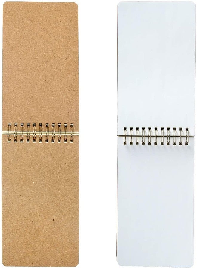 INNAXA Kraft Cover Top-Bottom Spiral Notebooks, Wirebound Sketch Book Notepad Diary Memo Planner,A6 Size & 50 Sheets, Pack of 7 - Image 5