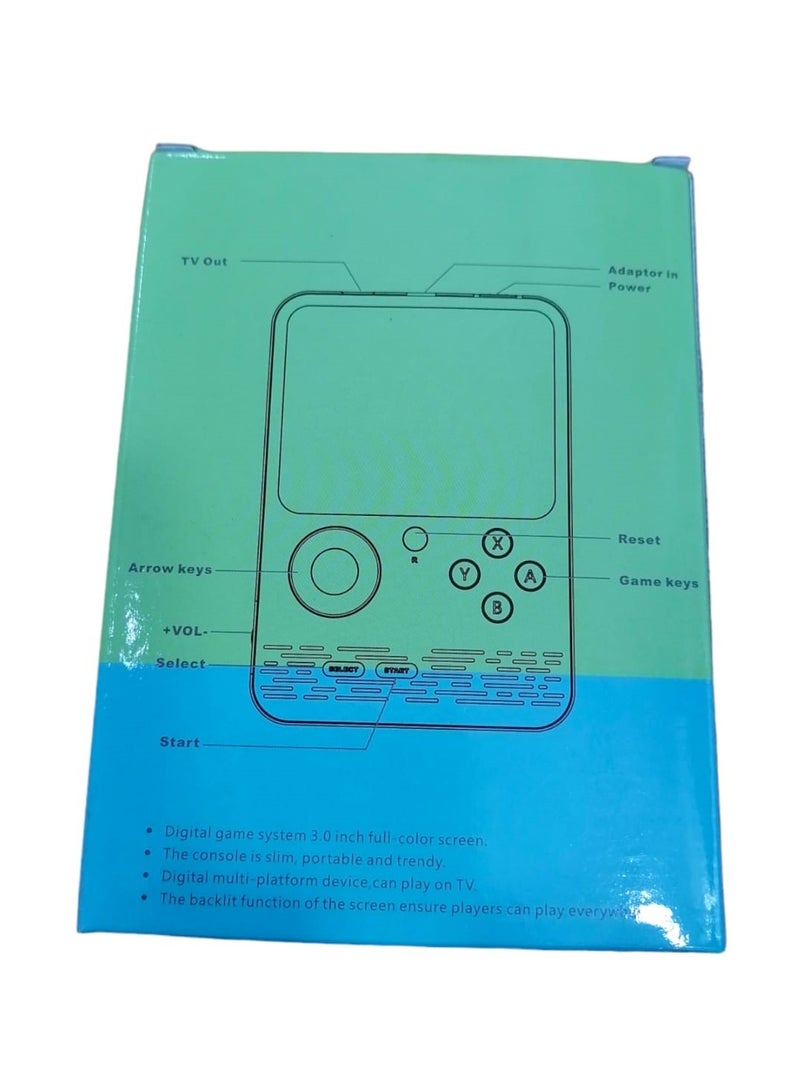 G5 500 in 1 Compact Game Console 3 Inch Color LCD Display with TV Output USB Rechargeable for Classic Games - Pink - Image 4