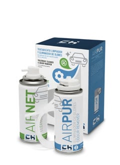 سي إتش كيميكا مجموعة تنظيف وتعقيم مكيف السيارة - Airnet + AirPur (بخاخ)  - Image 1