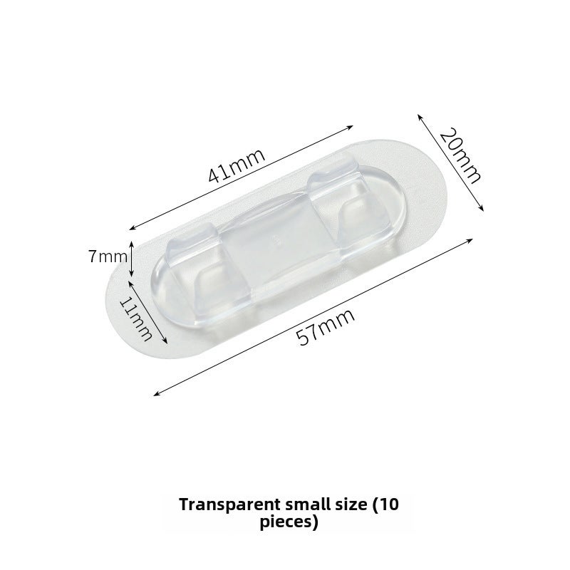 Self-Adhesive Cable Organizer ClipsTransparent trumpet [10 Pack]] Transparent trumpet [10 Pack]] 