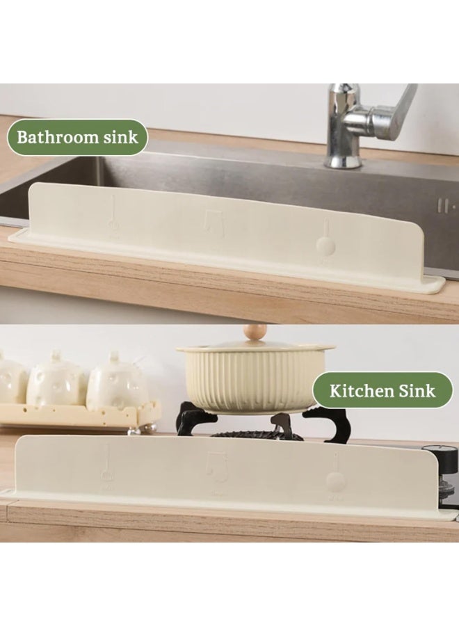 Relex 2PCS Multifunctional Kitchen Silicone Sink Faucet Splash Guard, Silicone Sink Retaining Plate, Full Suction Cup Base Fixing Plate to Prevent Splashing, Kitchen Accessories For Home - Image 4