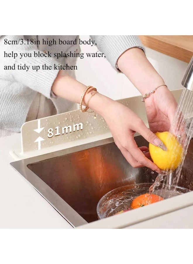 Relex 2PCS Multifunctional Kitchen Silicone Sink Faucet Splash Guard, Silicone Sink Retaining Plate, Full Suction Cup Base Fixing Plate to Prevent Splashing, Kitchen Accessories For Home - Image 2