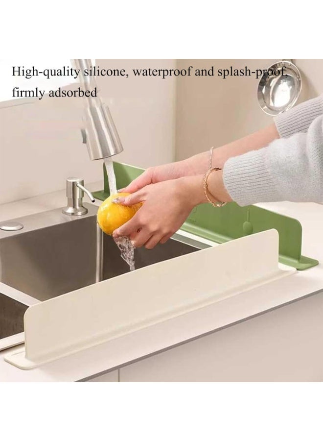 Relex 2PCS Multifunctional Kitchen Silicone Sink Faucet Splash Guard, Silicone Sink Retaining Plate, Full Suction Cup Base Fixing Plate to Prevent Splashing, Kitchen Accessories For Home - Image 5