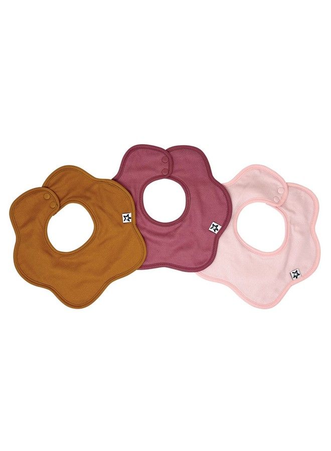 Tiny Twinkle Roundabout Drool Bibs 3 Pack 360 Rotating Waterproof And Absorbent Teething Baby Bibs (Cinnamon Set) - Image 1