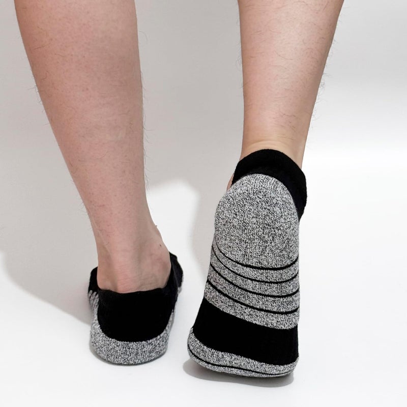 PUJANE 5 Pairs Athletic Running Ankle Socks Cushioned Breathable Low Cut Sports Tab Cotton Socks for Men and Women - Image 5