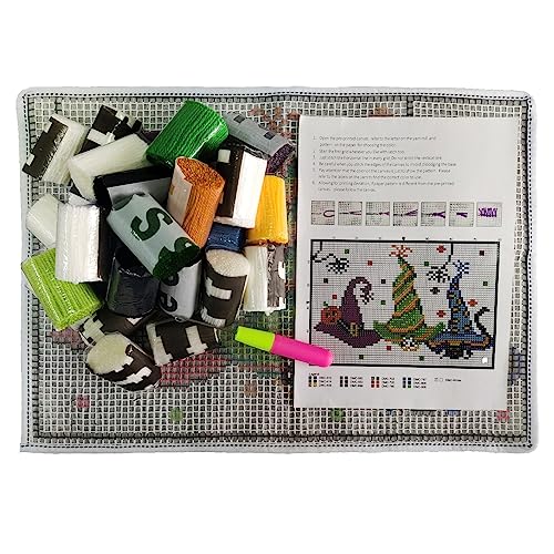 ZFFLYH Latch Hook Kits for Adults Kids, DIY Rug Tapestry Crochet Yarn Kits Crafts Mat Cushion Embroidery Arts with Printed Canvas for Home Decor Festival Gift,3 Mushrooms - Image 2