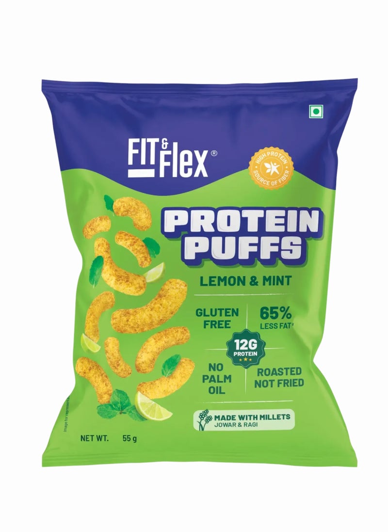 Fit & Flex Lemon & Mint Protein Puffs - Image 1