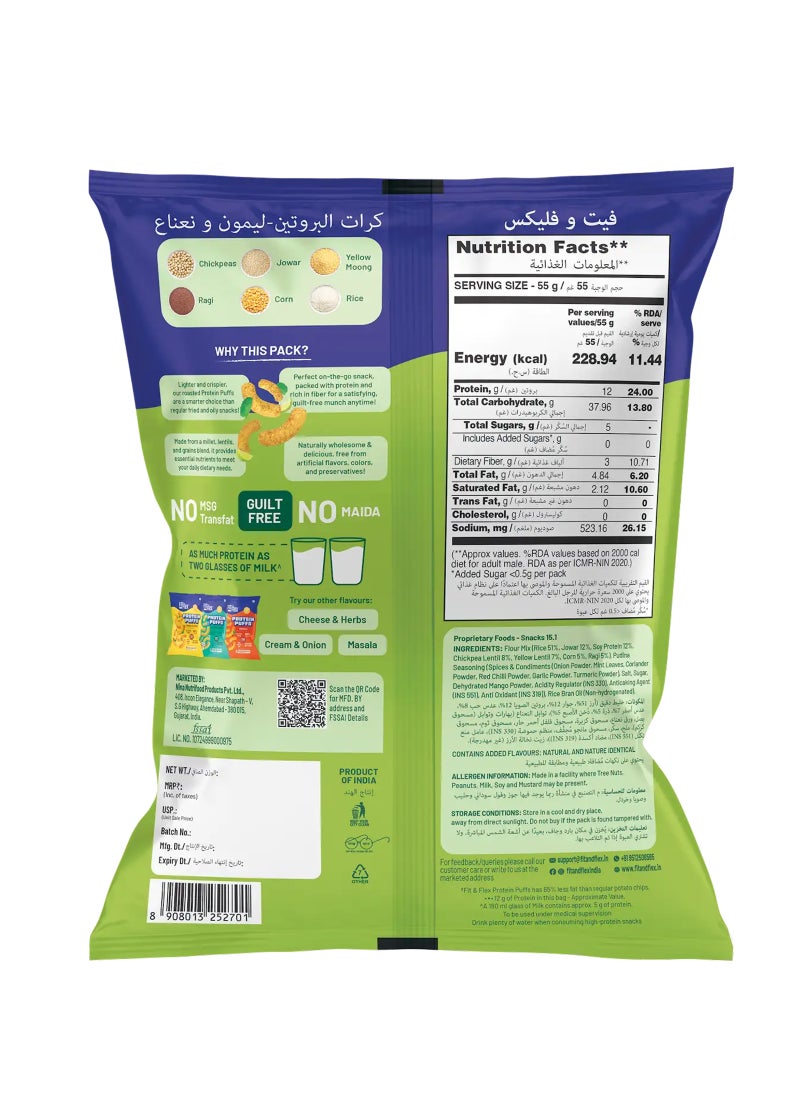 Fit & Flex Lemon & Mint Protein Puffs - Image 2