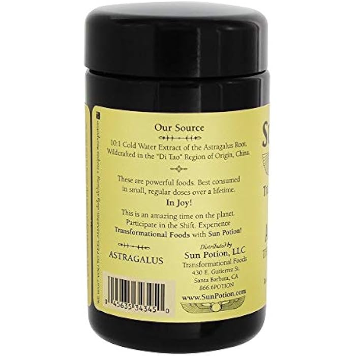 Sun Potion Astragalus Root Extract Powder 10:1 | Astragalus Membranaceus Adaptogenic Herbal Supplement | Traditional Qi Tonic Root for Daily Wellness & Balance | Non-GMO | 60g - Image 3