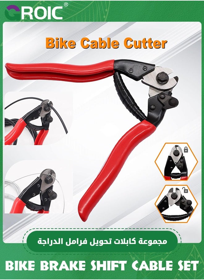 GROIC 83Pcs Stainless Steel Bike Cable Cutter and Brake Cable Housing Shift Cable Housing with End Caps, Bike Brake Cable Shifter Cable and O-Rings Kit, Perfect for Mountain Road Bike Bicycle  - Image 4