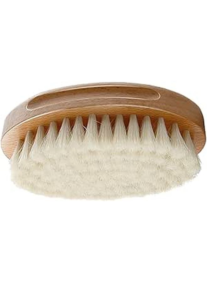 Natural Wool Bath Brush For Scalp Detangling And Gentle Hair Cleaning Khaki - Image 1