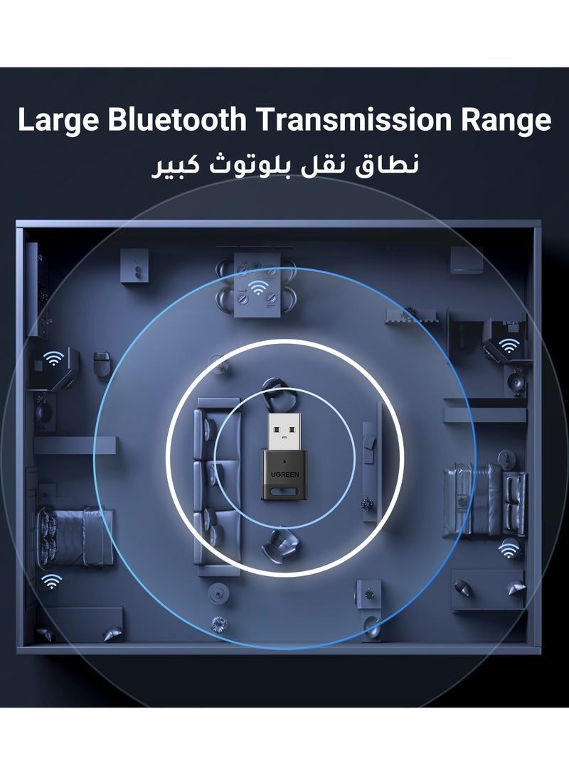 Ugreen USB Bluetooth Adapter, 5.3 Bluetooth Adapter for PC, Plug & Play for Windows 11/10/8.1, Bluetooth Receiver & Transmitter for Keyboard/Mouse/Headphone/Speakers/Printer - Image 4