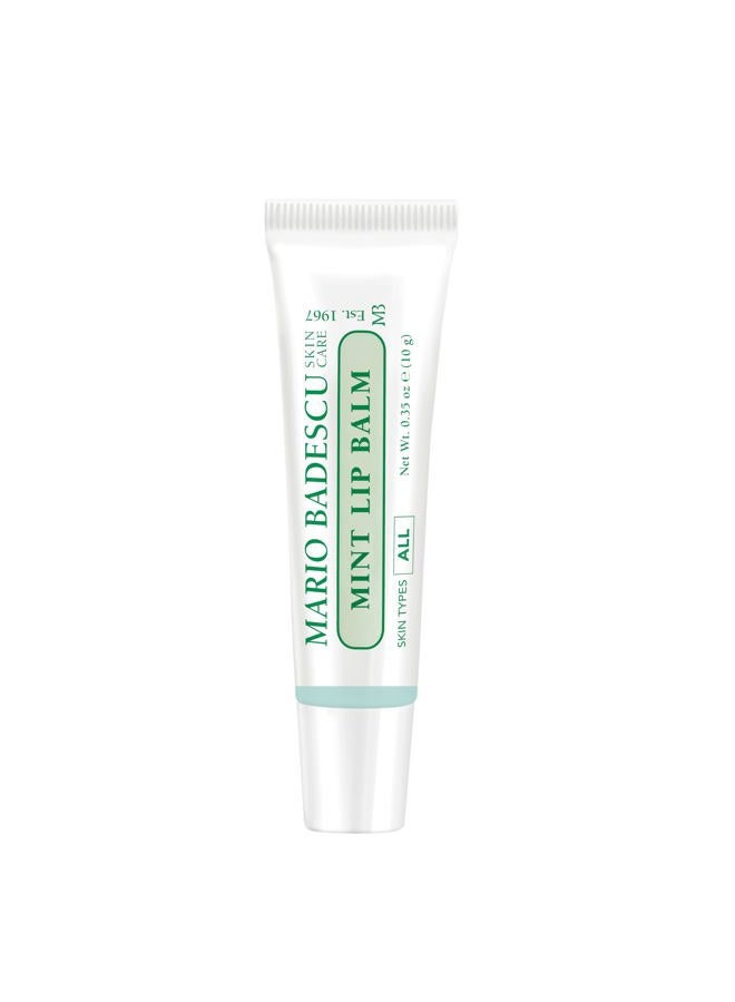 MARIO BADESCU Moisturizing Mint Lip Balm for Dry Cracked Lips, Infused with Coconut Oil and Shea Butter, Ultra-Nourishing Care for Soft, Smooth, and Supple Feel, 0.35 Oz - Image 1