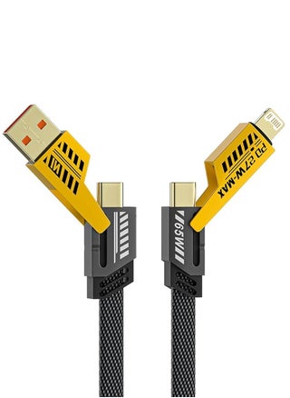كابل بيانات 4 في 1 سلك محمول للشحن السريع للسفر/الكابلات الخارجية والملحقات مع منفذ USB من النوع C ومنفذ USB شاحن سريع من النوع C قابل للسحب، له قوتان (27 وات) - pzsku/Z4D97266D5A24DF46D08FZ/45/_/1728809757/7e32460b-6ff5-4176-a1e5-ed545da9c8fe