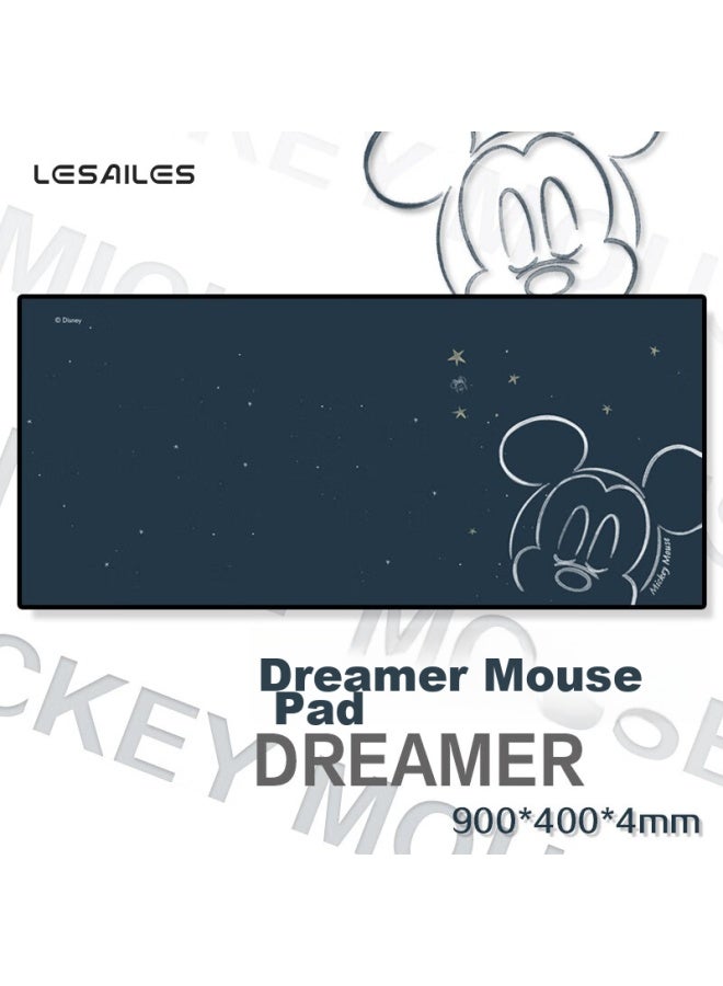 Lesailes Feidun Lesailes Dreamer Game Anime Oversized Mouse Pad, Computer Keyboard Desk Mat, Blue 900*400*4mm - Image 1