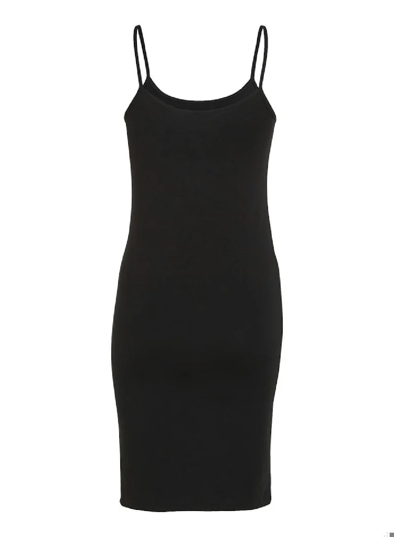 Calvin Klein Jeans Women's Slim Monogram Cami Dress -  cotton stretch jersey, Black