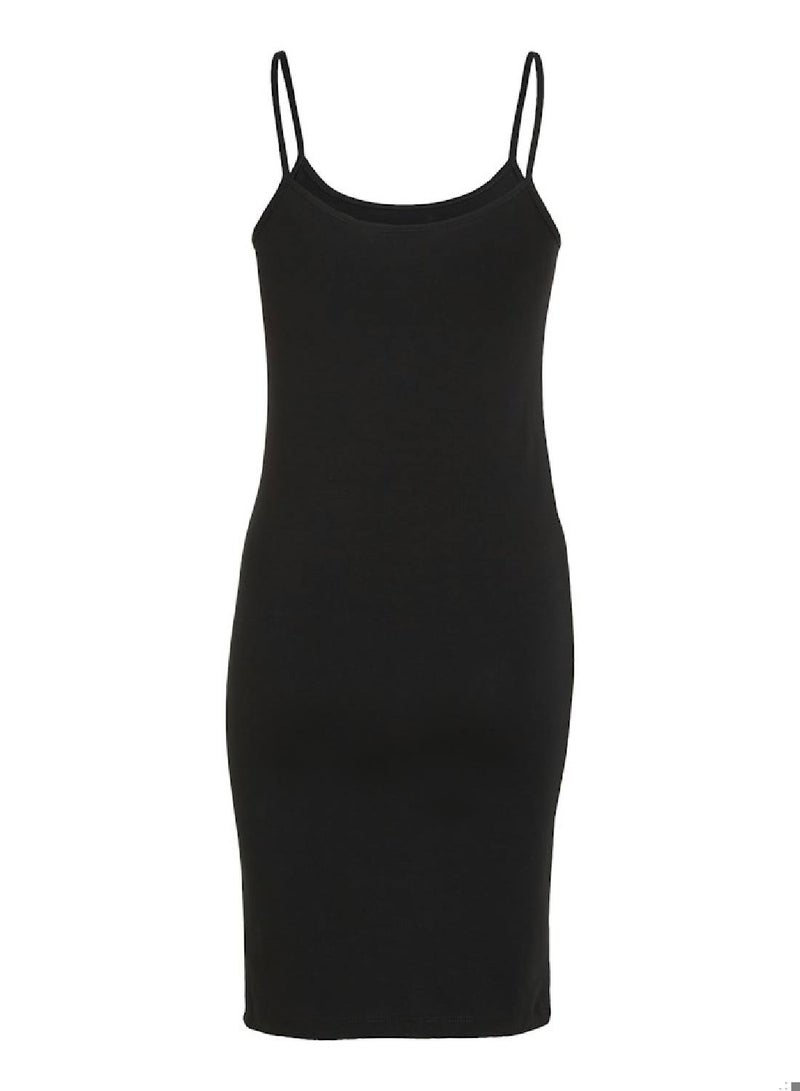 Calvin Klein Jeans Women's Slim Monogram Cami Dress -  cotton stretch jersey, Black - Image 3