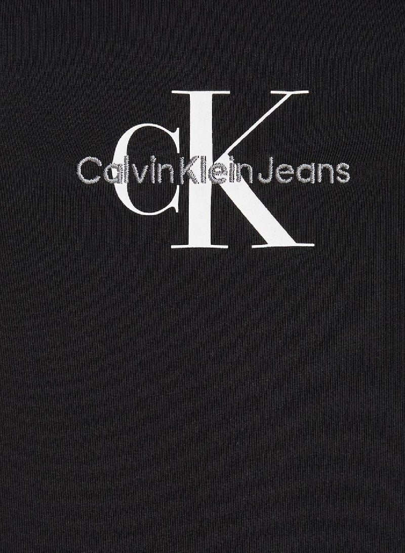 Calvin Klein Jeans Women's Slim Monogram Cami Dress -  cotton stretch jersey, Black - Image 5