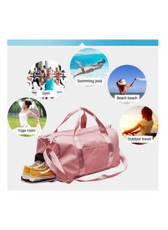 Generic Sport Gym Duffle Holdall Bag Training Handbag Yoga Bag Travel Overnight Weekend Shoulder Tote Bag with Shoes Compartment  - Image 5
