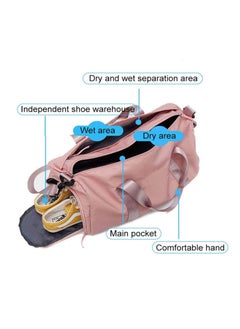 Generic Sport Gym Duffle Holdall Bag Training Handbag Yoga Bag Travel Overnight Weekend Shoulder Tote Bag with Shoes Compartment  - Image 2