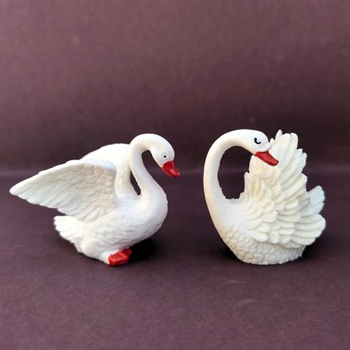 CraftVatika Swan Couple Showpiece Gift, Duck Couple Miniature Showpiece Gift for Valentine Day, Home Decor Items, Table Decoration Items, Birthday (Type 2), White - Image 5