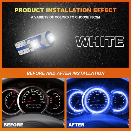 HEVLE 12PCS T5 LED Bulb, led dash light bulbs, 3030 Chips Super Bright 74 73 37 2721 LED Light Bulbs Canbus Error Free for Auto Car Dashboard Dash Instrument Panel Gauge (Blue) - Image 3