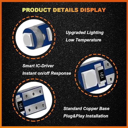 HEVLE 12PCS T5 LED Bulb, led dash light bulbs, 3030 Chips Super Bright 74 73 37 2721 LED Light Bulbs Canbus Error Free for Auto Car Dashboard Dash Instrument Panel Gauge (Blue) - Image 5