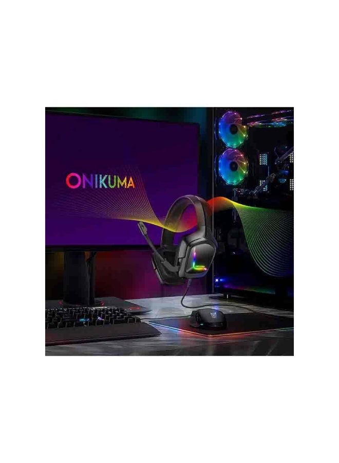 سماعات رأس سلكية للألعاب مزودة بميكروفون وإضاءة LED تغطي الأذن، متوافقة مع PS4/PS5/XOne/XSeries/NSwitch/PC - Image 4